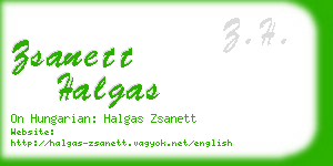 zsanett halgas business card